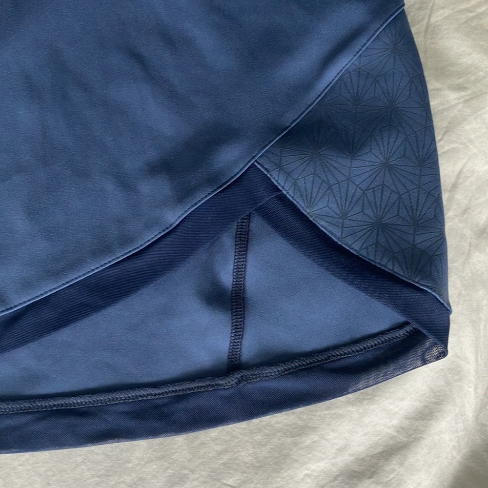 NWOT Pearl Izumi Blue Asymmetrical Skater Mini Skirt - Picture 2 of 6